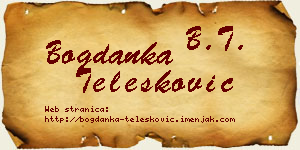 Bogdanka Telesković vizit kartica